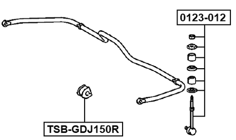TSB-GDJ150R - REAR STABILIZER BAR BUSH D29.5