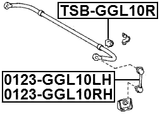 TSB-GGL10R - REAR STABILIZER BAR BUSH D21