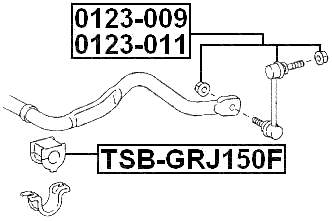 TSB-GRJ150F - FRONT STABILIZER BAR BUSH D28