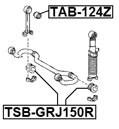 TSB-GRJ150R - REAR STABILIZER BAR BUSH D18