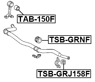 TSB-GRJ158F - FRONT STABILIZER BAR BUSH