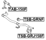 TSB-GRJ158F - FRONT STABILIZER BAR BUSH