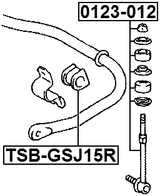 TSB-GSJ15R - REAR STABILIZER BAR BUSH D19