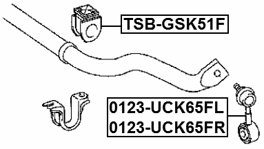 TSB-GSK51F - FRONT STABILIZER BAR BUSH D35