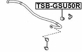 TSB-GSU50R - REAR STABILIZER BAR BUSH D21