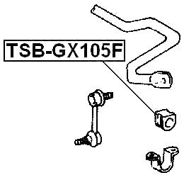 TSB-GX105F - FRONT STABILIZER BAR BUSH D21