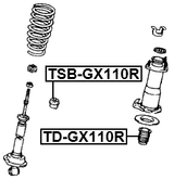 TSB-GX110R - REAR SHOCK ABSORBER BUSHING