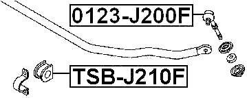 TSB-J210F - FRONT STABILIZER BAR BUSH D21