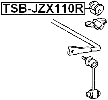 TSB-JZX110R - REAR STABILIZER BAR BUSH D14
