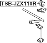 TSB-JZX110R - REAR STABILIZER BAR BUSH D14