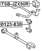 TSB-JZX90R - REAR STABILIZER BAR BUSH D20
