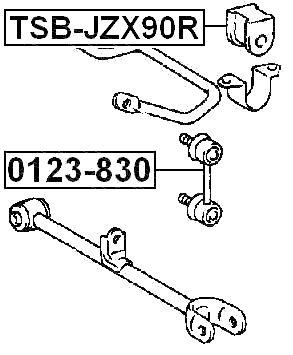TSB-JZX90R - REAR STABILIZER BAR BUSH D20