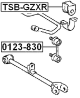 TSB-JZXR - REAR STABILIZER BAR BUSH D20