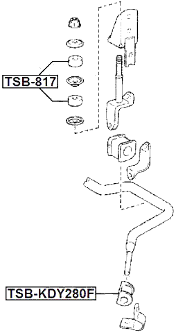 TSB-KDY280F - FRONT STABILIZER BAR BUSH D16