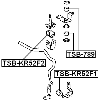 TSB-KR52F1 - FRONT STABILIZER BAR BUSH D23