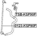 TSB-KSP90F - FRONT STABILIZER BAR BUSH D24