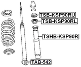 TSB-KSP90RU - REAR SHOCK ABSORBER BUSHING
