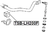 TSB-LH200F - FRONT STABILIZER BAR BUSH D30