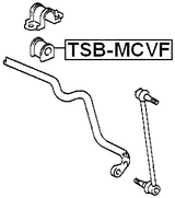 TSB-MCVF - FRONT STABILIZER BAR BUSH D16.5