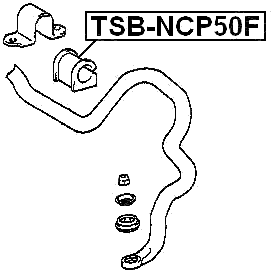 TSB-NCP50F - FRONT STABILIZER BAR BUSH D22