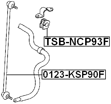 TSB-NCP93F - FRONT STABILIZER BAR BUSH D23