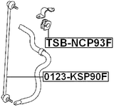 TSB-NCP93F - FRONT STABILIZER BAR BUSH D23