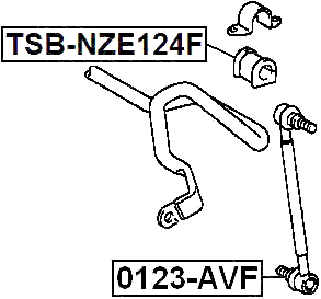 TSB-NZE124F - FRONT STABILIZER BAR BUSH D20