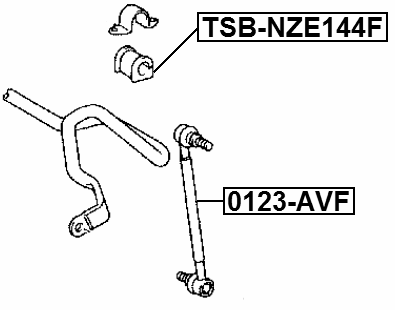 TSB-NZE144F - FRONT STABILIZER BAR BUSH D23