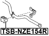 TSB-NZE154R - REAR STABILIZER BAR BUSH D23
