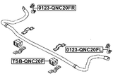 TSB-QNC20F - FRONT STABILIZER BAR BUSH