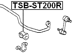 TSB-ST200R - REAR STABILIZER BAR BUSH D16