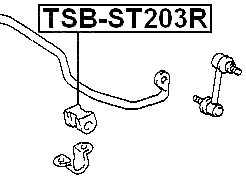 TSB-ST203R - REAR STABILIZER BAR BUSH D17