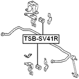 TSB-SV41R - REAR STABILIZER BAR BUSH D15