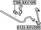 TSB-SXV10R - REAR STABILIZER BAR BUSH D15
