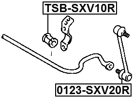TSB-SXV10R - REAR STABILIZER BAR BUSH D15