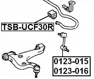 TSB-UCF30R - REAR STABILIZER BAR BUSH D14