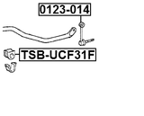 TSB-UCF31F - FRONT STABILIZER BAR BUSH D25