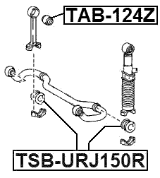 TSB-URJ150R - REAR STABILIZER BAR BUSH D30