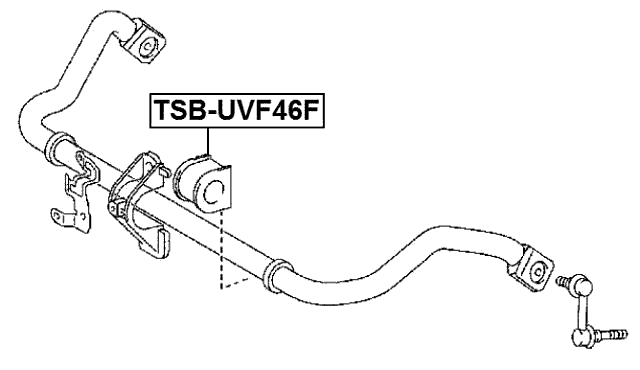 TSB-UVF46F - FRONT STABILIZER BAR BUSH D36