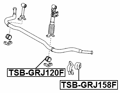 TSB-UZJ120F - FRONT STABILIZER BAR BUSH D50