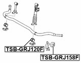 TSB-UZJ120F - FRONT STABILIZER BAR BUSH D50