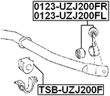 TSB-UZJ200F - FRONT STABILIZER BAR BUSH D34