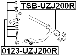 TSB-UZJ200R - REAR STABILIZER BAR BUSH D24.5