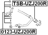 TSB-UZJ200R - REAR STABILIZER BAR BUSH D24.5