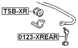 TSB-XR - REAR STABILIZER BAR BUSH D16.3