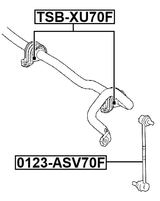 TSB-XU70F - FRONT STABILIZER BAR BUSH D28.4