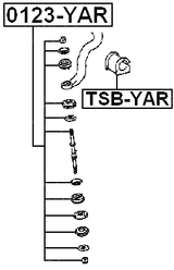 TSB-YAR - FRONT STABILIZER BAR BUSH D25