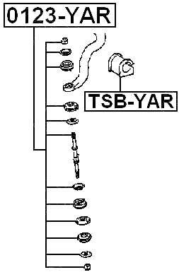 TSB-YAR - FRONT STABILIZER BAR BUSH D25