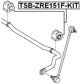 TSB-ZRE151F-KIT - FRONT STABILIZER BAR BUSH KIT D23.2