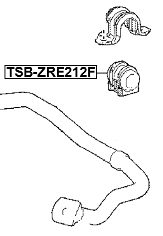 TSB-ZRE212F - FRONT STABILIZER BAR BUSH D25.4
